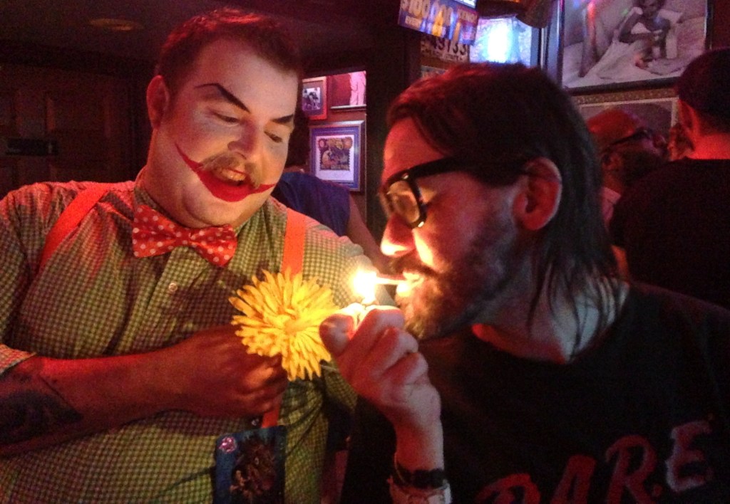 This the cigarette lighting clown with the amazing one and only Josh.